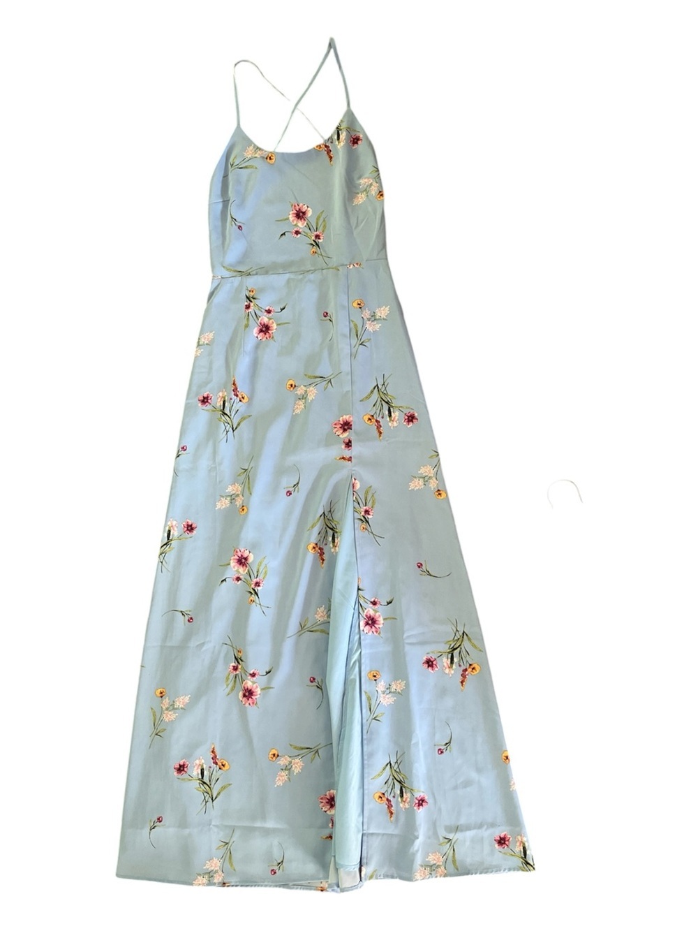 Lulu’s Blooming Vision Light Blue Floral Print Maxi Dress size XS - Picture 5 of 9